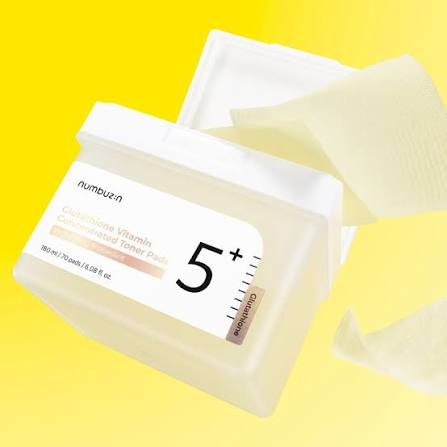 Numbuzin – Tampons concentrés de vitamines au glutathion n° 5+ – 180 ml / 70 lingettes