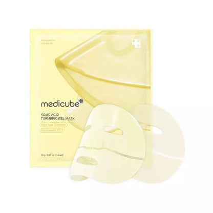 Medicube – Masque gel éclaircissant à l'acide kojique et au curcuma, 28 g