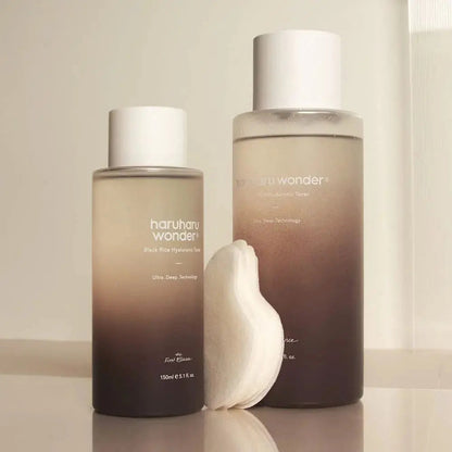 Haruharu Wonder – Lotion tonique à l'acide hyaluronique et au riz noir pour peaux sensibles, 150 ml