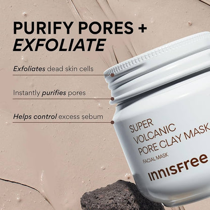 Innisfree - Masque à l'argile Super Volcanic pour les pores, 100 ml