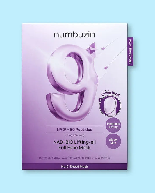 Numbuzin - Masque visage complet No.9 NAD+, 28 ml, 1 pièce