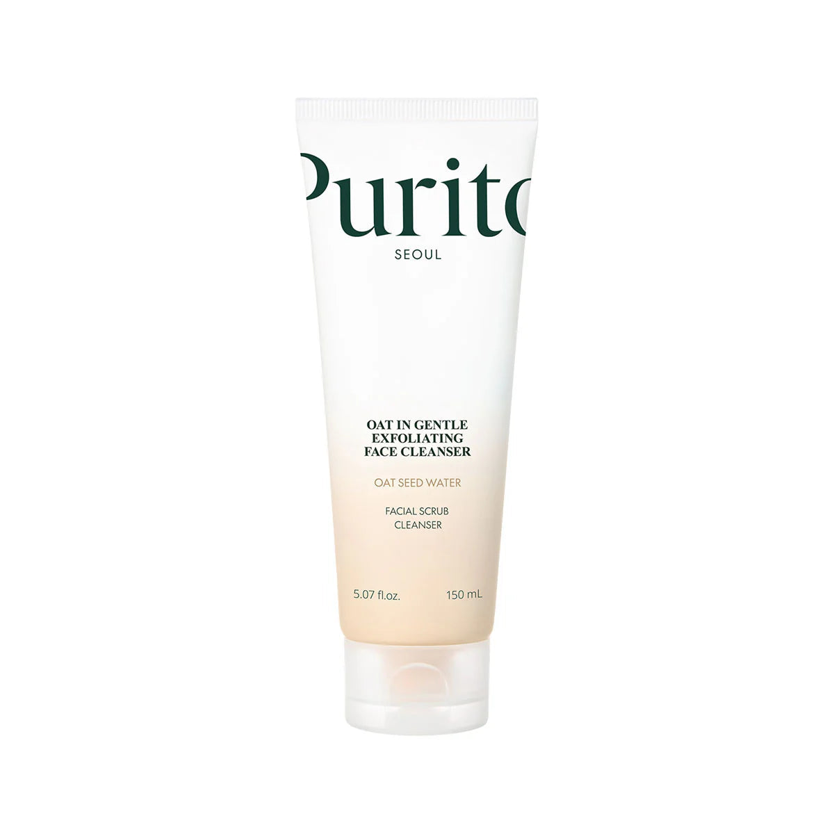 PURITO - Nettoyant exfoliant doux pour le visage à l'avoine, 150ml