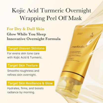 MEDICUBE - Kojic Acid Turmeric Night Wrapping Mask, 75ml