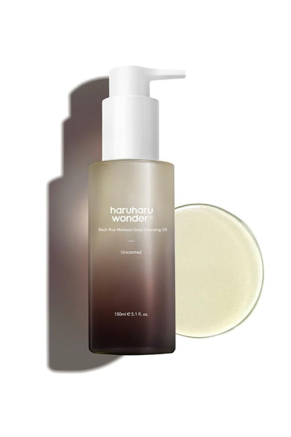 Haruharu Wonder – Huile nettoyante hydratante en profondeur au riz noir – 150 ml