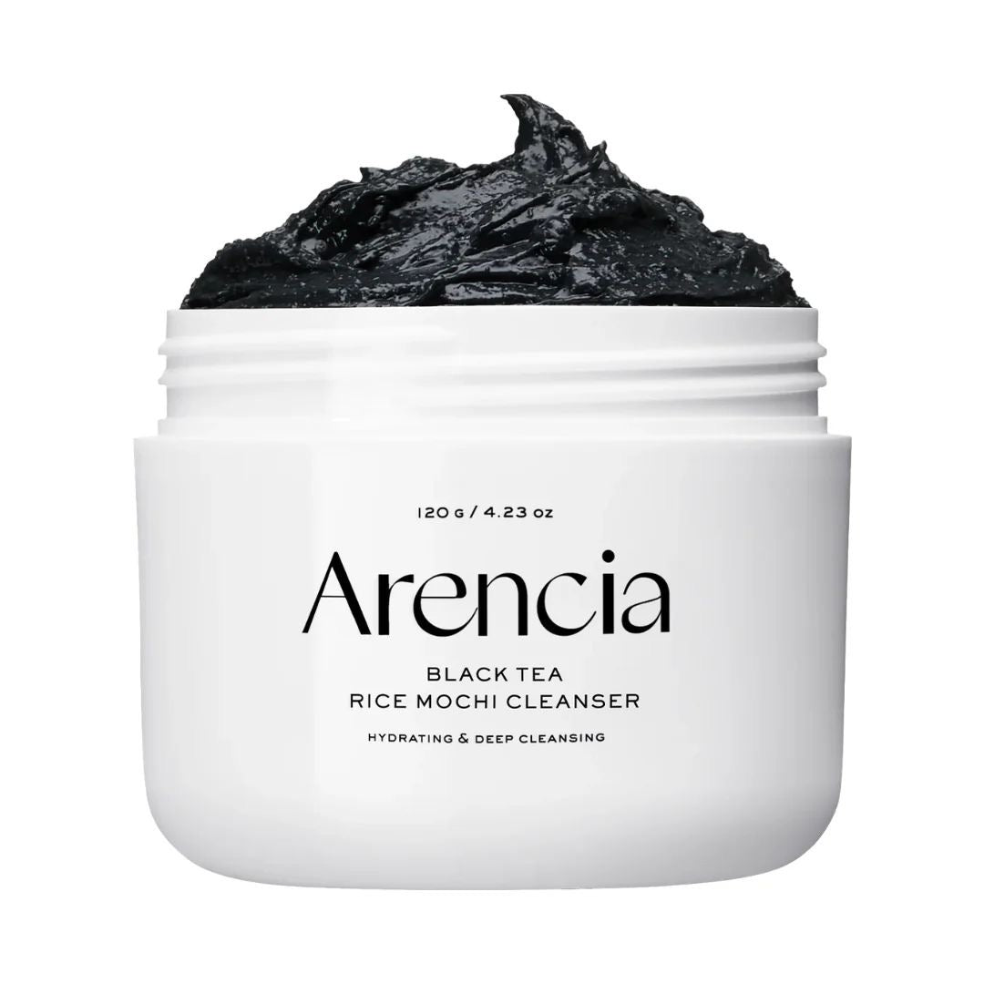 Arencia – Nettoyant mochi au riz et au thé noir, 120 g