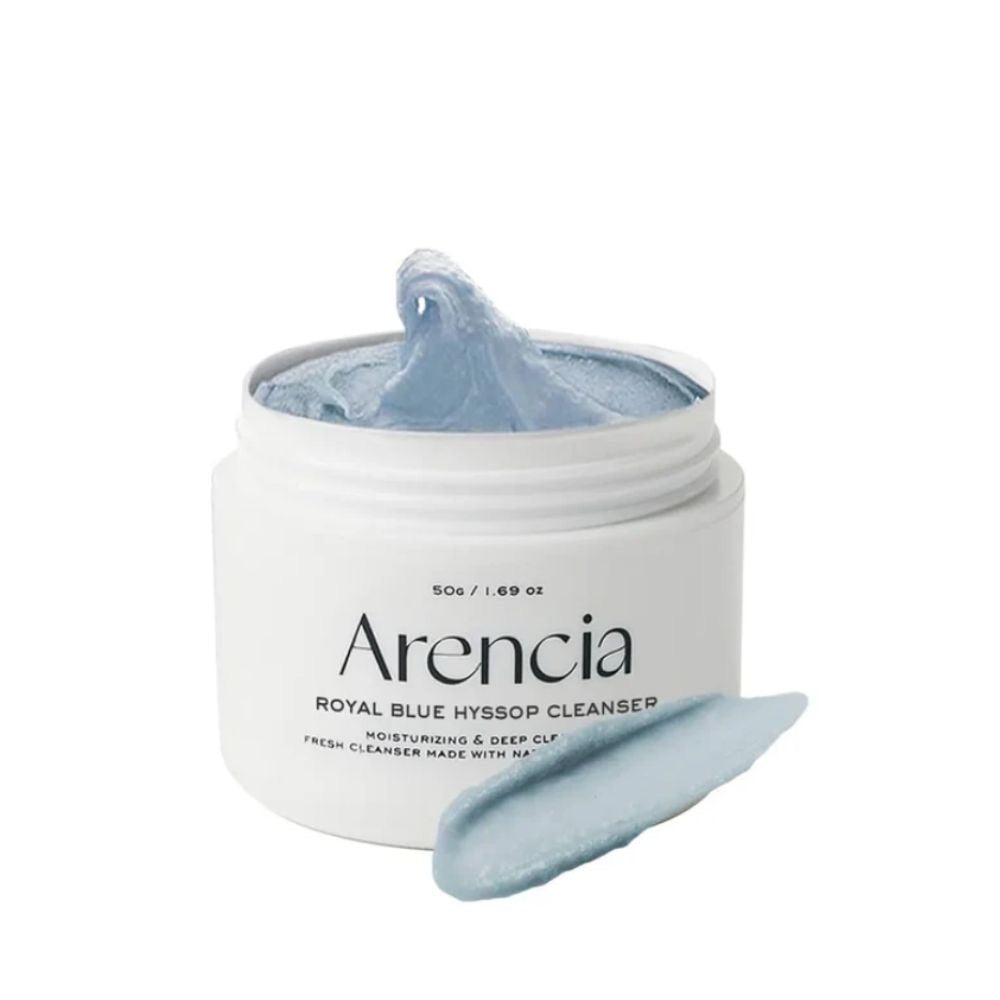 Arencia – Nettoyant mochi au riz et à l'hysope bleue fraîche, 120 g