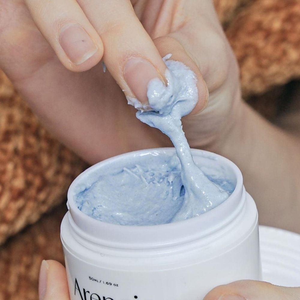 Arencia – Nettoyant mochi au riz et à l'hysope bleue fraîche, 120 g