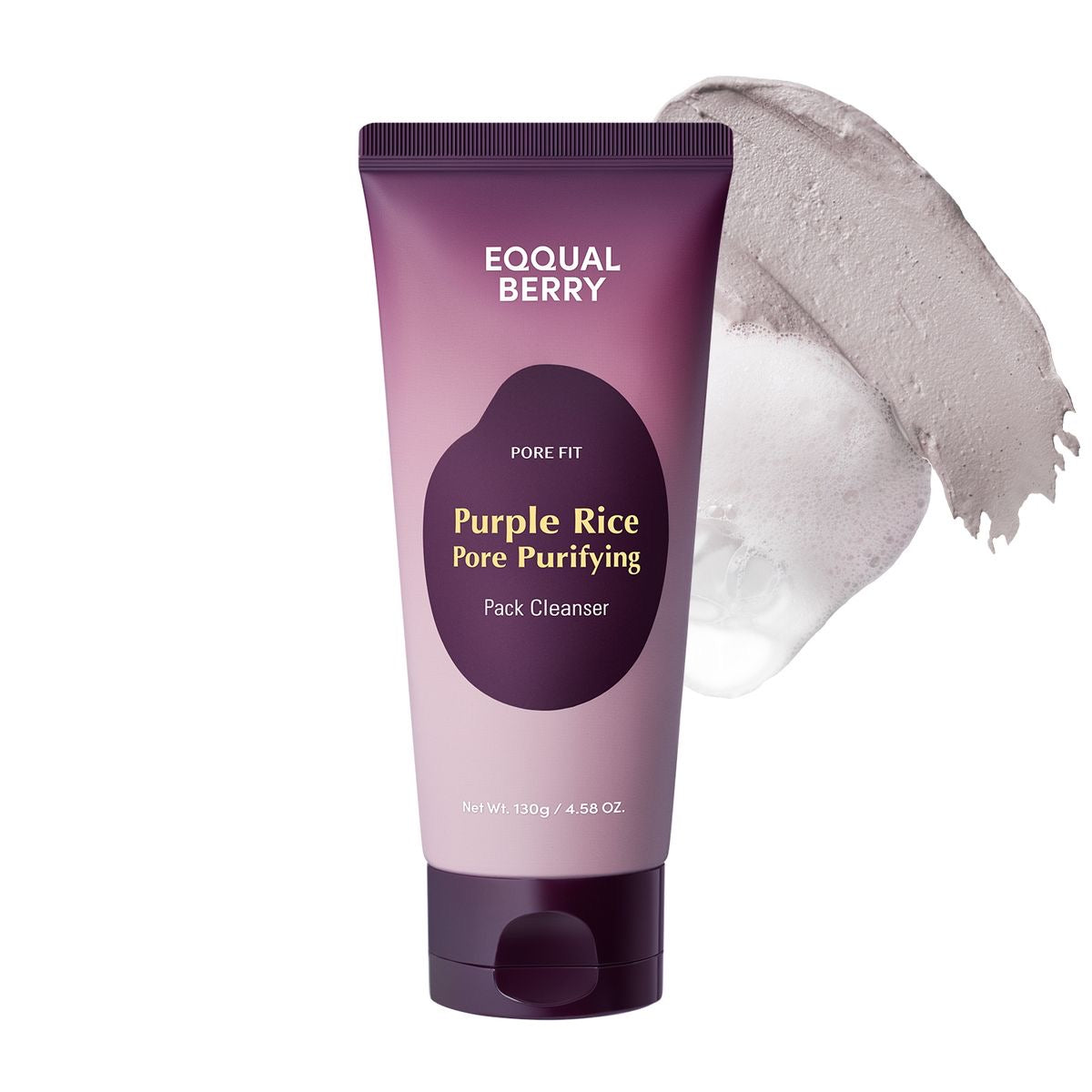 Eqqualberry – Masque nettoyant purifiant pour les pores au riz violet, 130 g