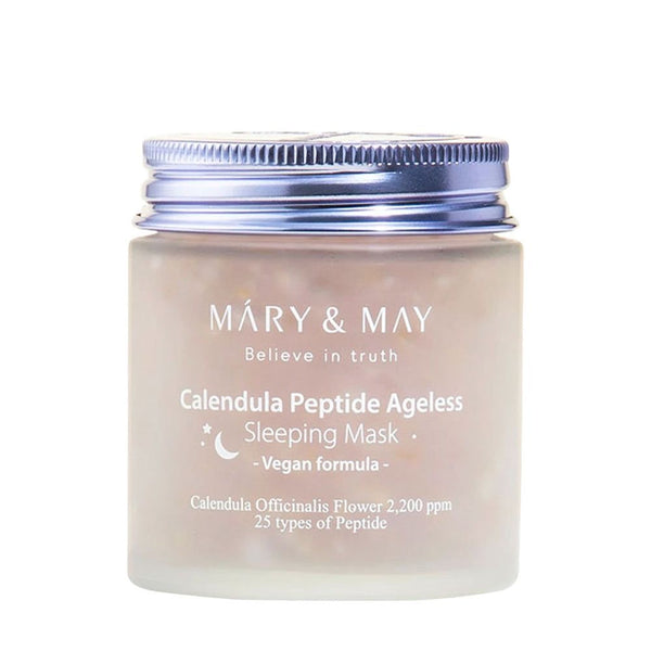 Mary &amp; May – Masque de nuit anti-âge aux peptides de calendula – 110 g