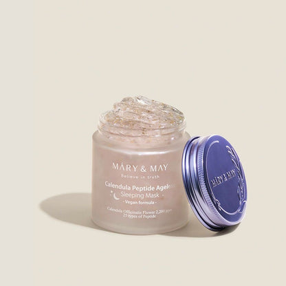 Mary &amp; May – Masque de nuit anti-âge aux peptides de calendula – 110 g