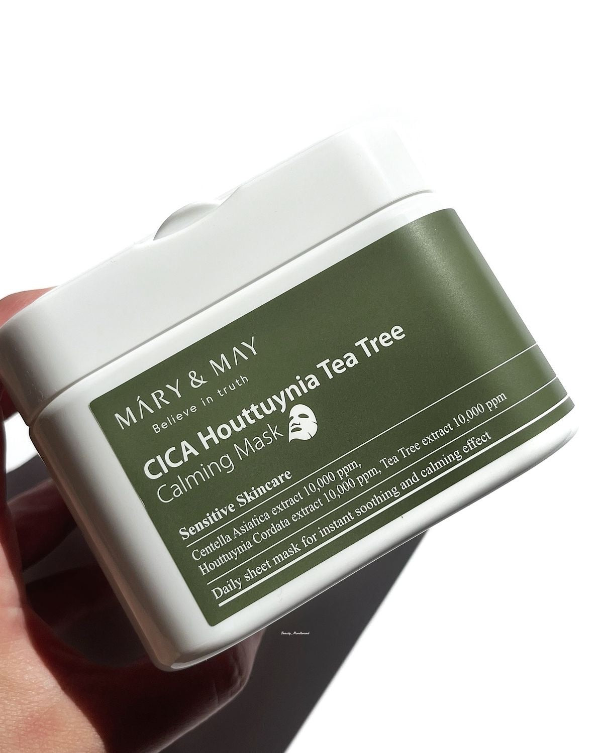 Mary &amp; May – Masque apaisant à l'arbre à thé CICA Houttuynia – 30 unités, 400 g