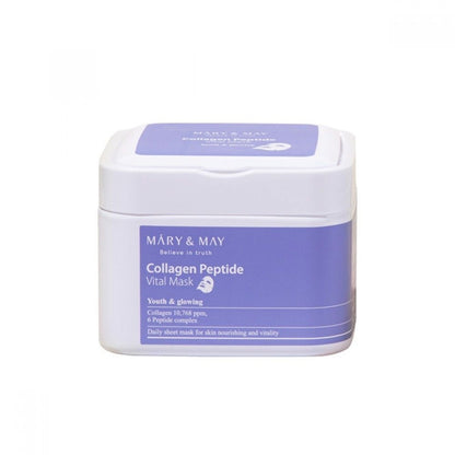 Masque vital aux peptides de collagène Mary &amp; May (30 unités)