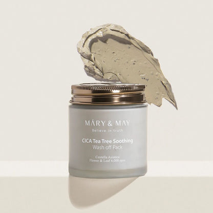 Mary &amp; May – Masque apaisant à rincer à l'arbre à thé Cica 125 g