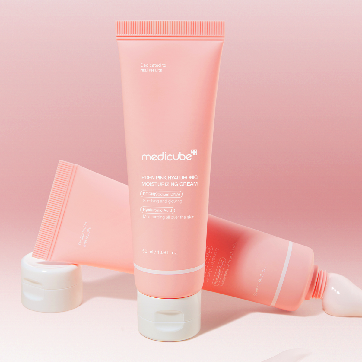 Medicube – Crème hydratante à l'acide hyaluronique rose PDRN, 50 ml