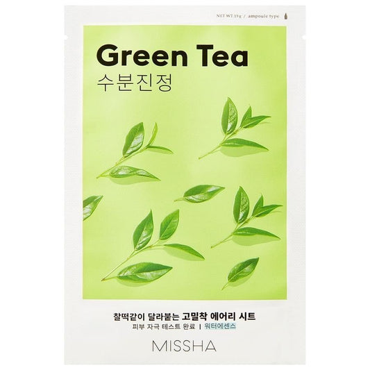 MISSHA – Masque en tissu léger – Thé vert, 19 g