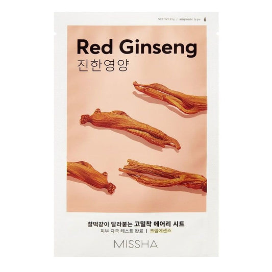 Missha – Masque en tissu Airy Fit – Ginseng rouge, 19 g
