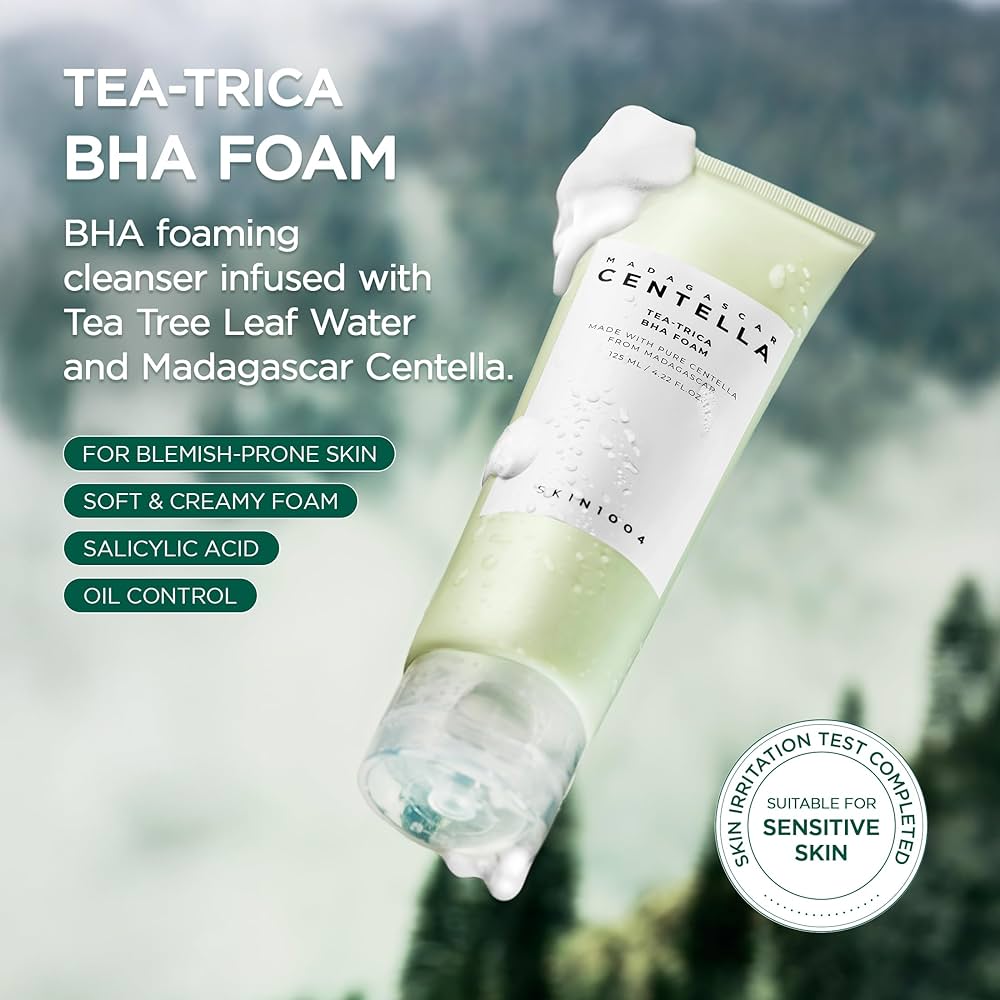 SKIN1004 – Mousse BHA Centella Tea-Trica de Madagascar – 125 ml