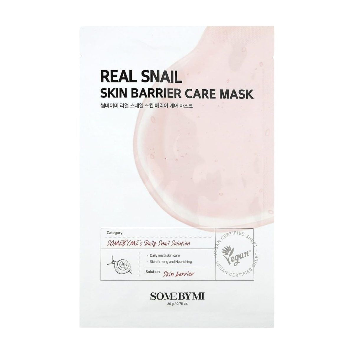 Masque barrière cutanée SOME by MI – Véritable bave d'escargot – 1 pièce